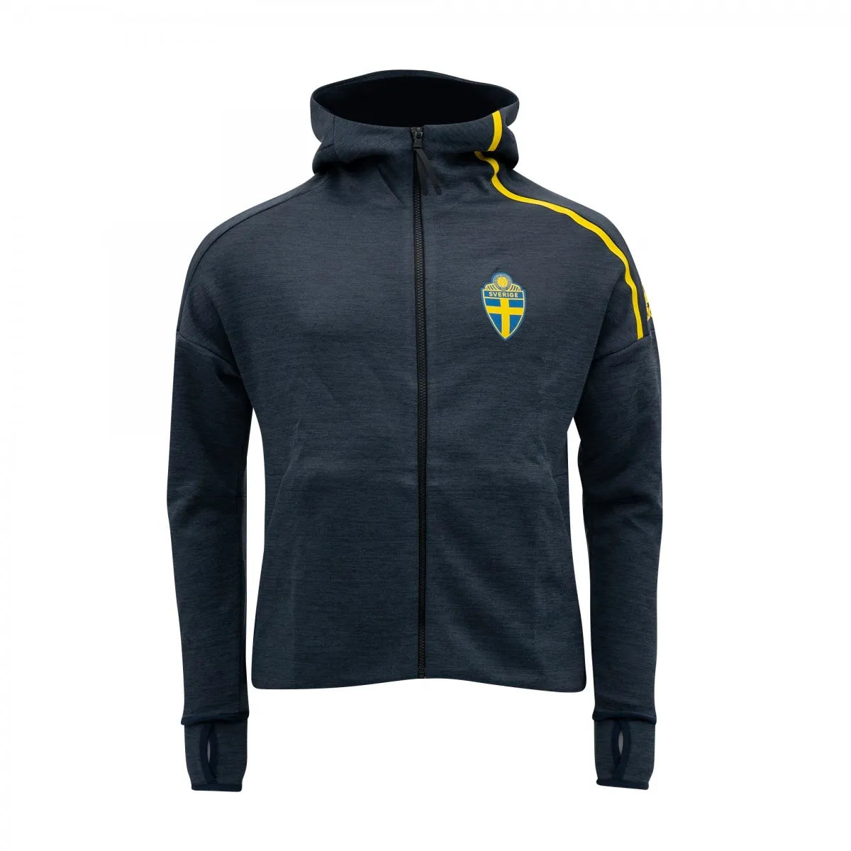 Zip-hood adidas Dam Marinblå