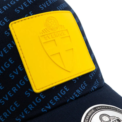 Trucker keps marinblå gummitryck