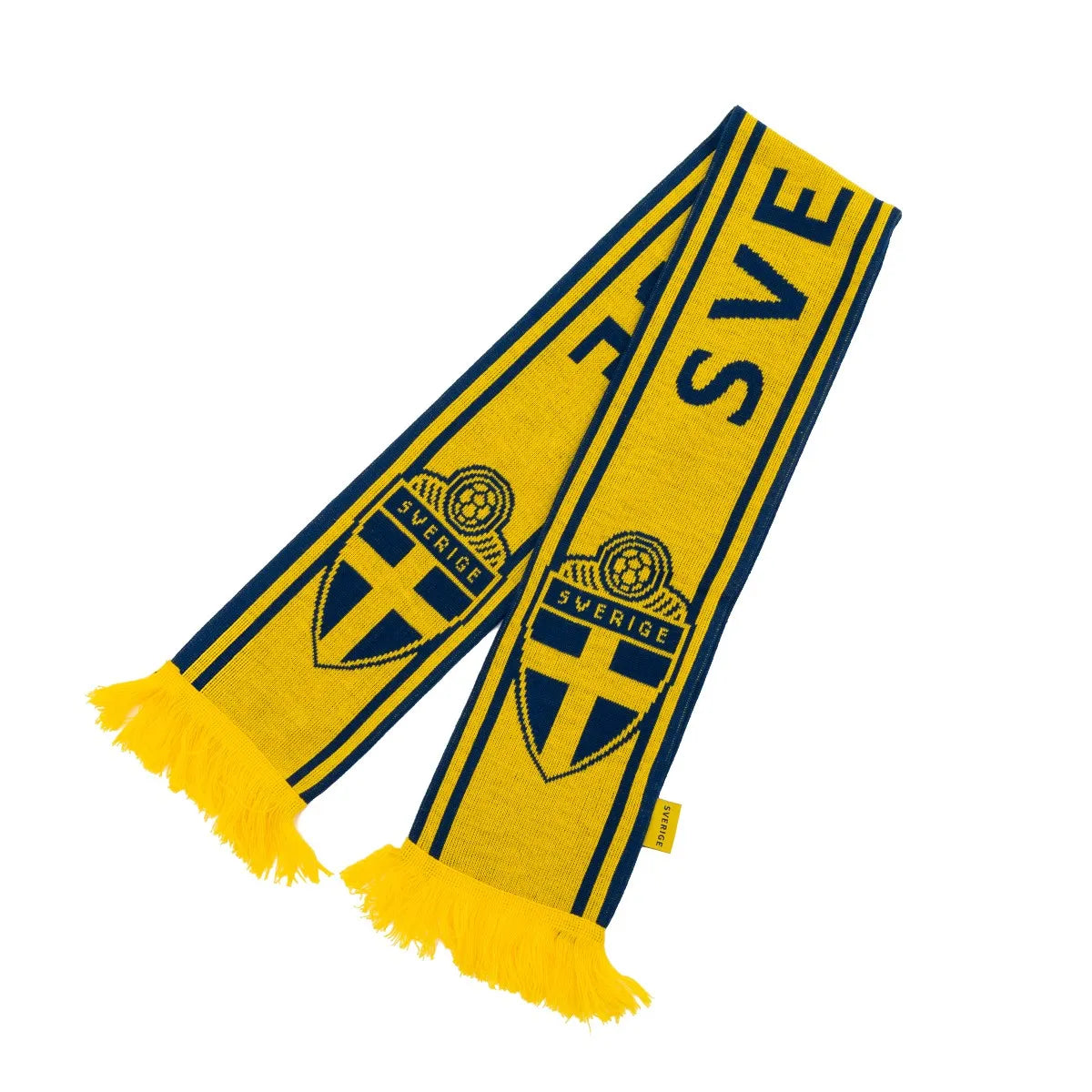 Stickad Halsduk Sverige Gul